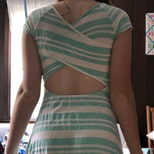 Teal and White Striped OceanDrive Skater Dress